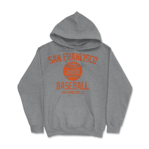Vintage San Francisco California Baseball Retro Founded Classic Retro - Hoodie - Grey Heather