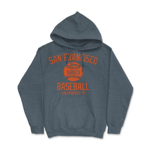 Vintage San Francisco California Baseball Retro Founded Classic Retro - Hoodie - Dark Grey Heather