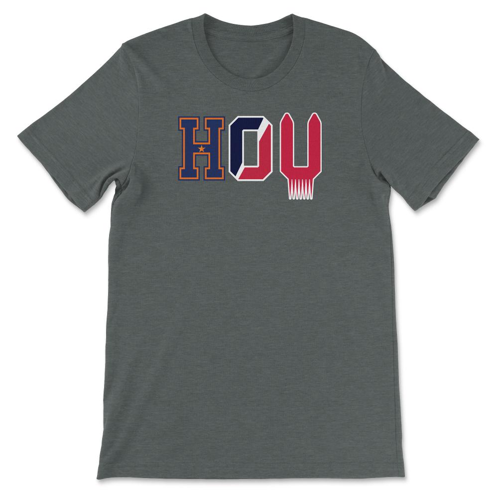 Houston Texas Sports Fan Three Letter City Abbreviation - Unisex T-Shirt - Dark Grey Heather