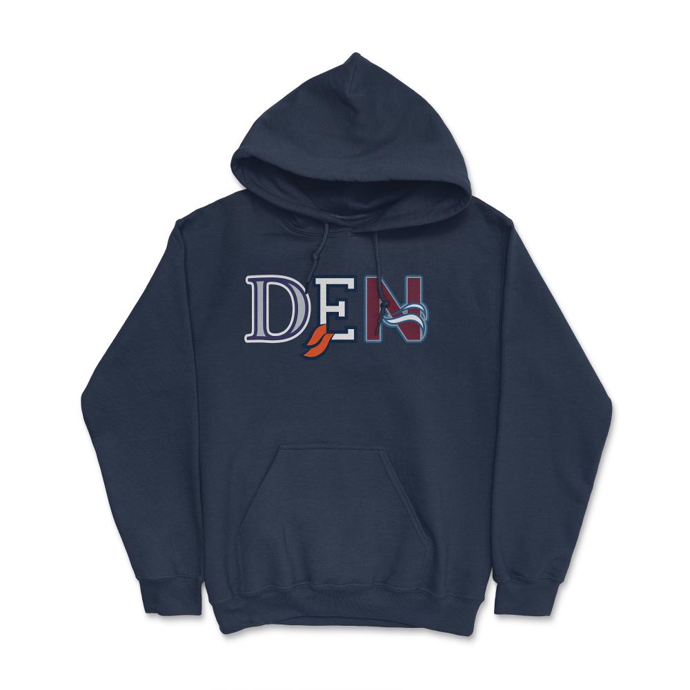 Denver Colorado Sports Fan Three Letter City Abbreviation - Hoodie - Navy