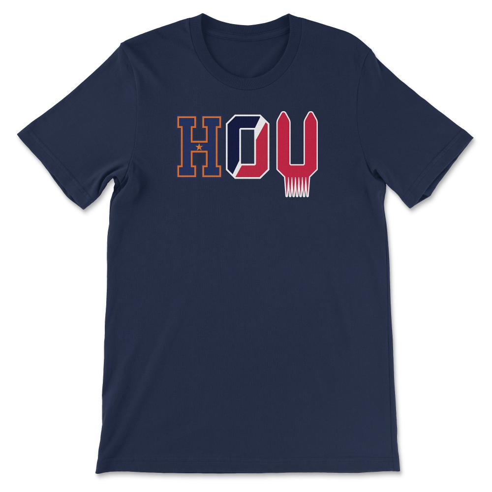 Houston Texas Sports Fan Three Letter City Abbreviation - Unisex T-Shirt - Navy