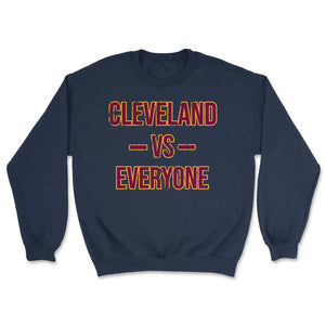 Cleveland Vs Everyone Vintage Weathered City & State Pride Ohio - Unisex Sweatshirt - Navy