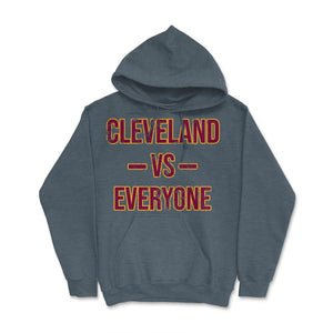 Cleveland Vs Everyone Vintage Weathered City & State Pride Ohio - Hoodie - Dark Grey Heather