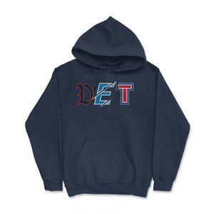 Detroit Michigan Sports Fan Three Letter City Abbreviation - Hoodie - Navy