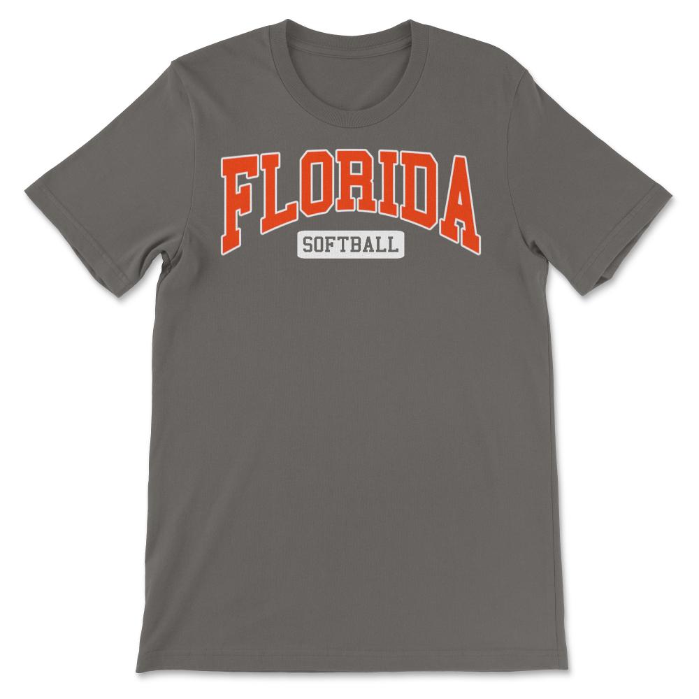 Florida Softball Classic Retro Style Softball Player - Unisex T-Shirt - Smoke Grey