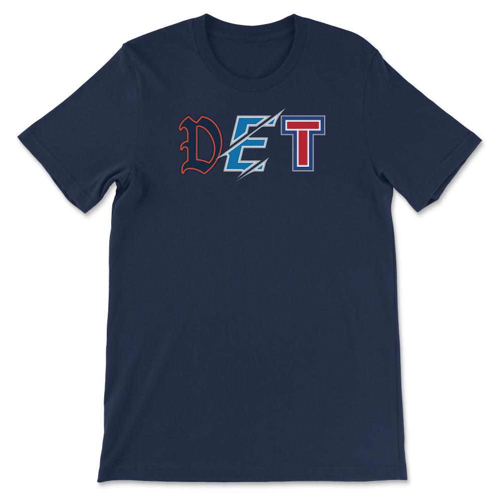 Detroit Michigan Sports Fan Three Letter City Abbreviation - Unisex T-Shirt - Navy