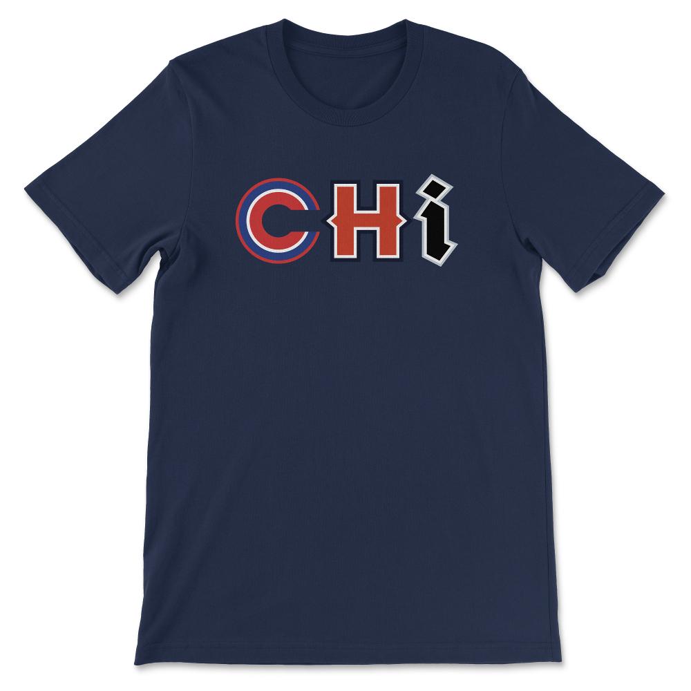 Chicago Illinois CHI Sports Fan Three Letter City Abbreviation - Unisex T-Shirt - Navy