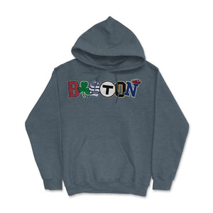Vintage Boston Massachusetts Sports Fan City Pride Townie Southie - Hoodie - Dark Grey Heather