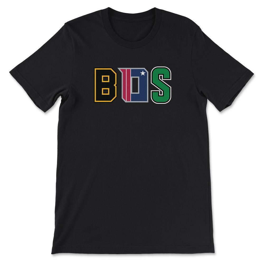 Boston Massachusetts Sports Fan Three Letter City Abbreviation - Unisex T-Shirt - Black