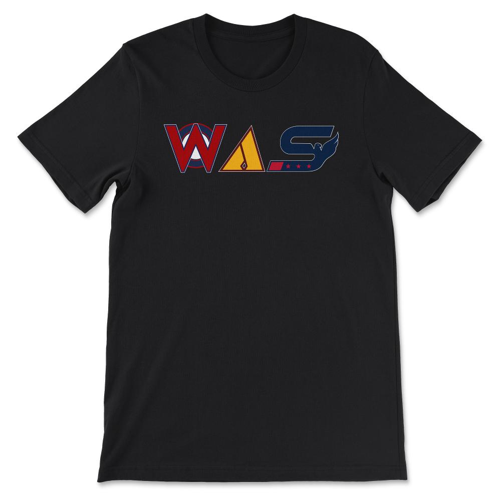 Washington DC Sports Fan Three Letter City Abbreviation - Unisex T-Shirt - Black