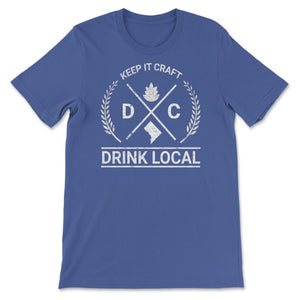 Drink Local Washington DC Vintage Craft Beer Brewing - Unisex T-Shirt - Royal Blue