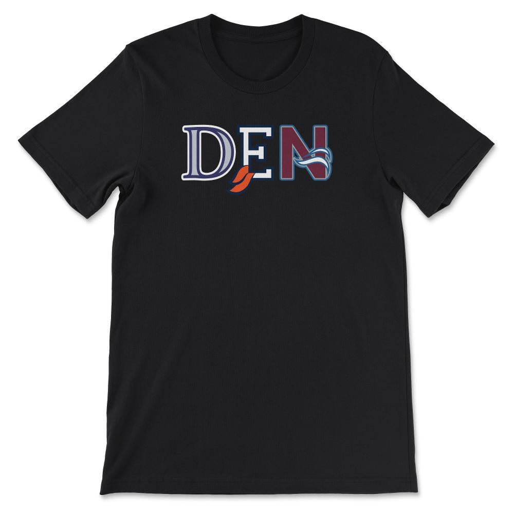 Denver Colorado Sports Fan Three Letter City Abbreviation - Unisex T-Shirt - Black
