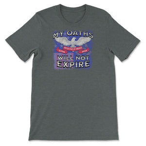 Military Veteran & Mason "My Oaths Will Not Expire" US Masonic Flag - Unisex T-Shirt - Dark Grey Heather