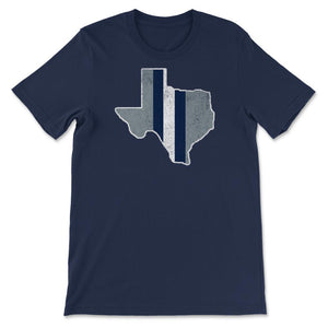 Vintage Dallas Texas Football City Skyline Gameday Tailgating - Unisex T-Shirt - Navy