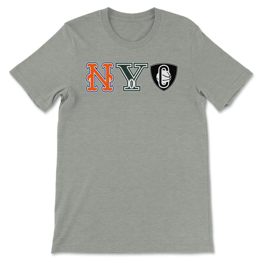 New York City Sports Fan Three Letter City Abbreviation - Unisex T-Shirt - Grey Heather