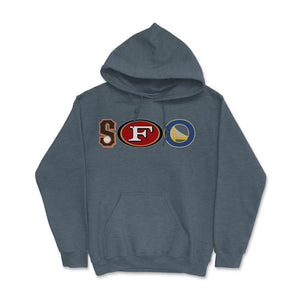 San Francisco California SFO Sports Fan Three Letter City Abbreviation - Hoodie - Dark Grey Heather