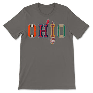 OHIO Sports Forever Vintage Cleveland & Athens Fan Gift - Unisex T-Shirt - Smoke Grey