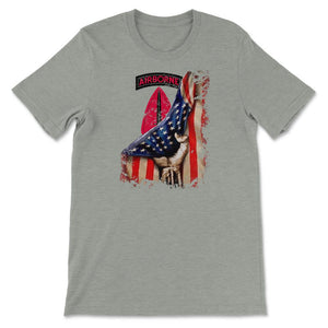 USASOC Patch Flag Tear Patriotic Special Operations Gift - Unisex T-Shirt - Grey Heather