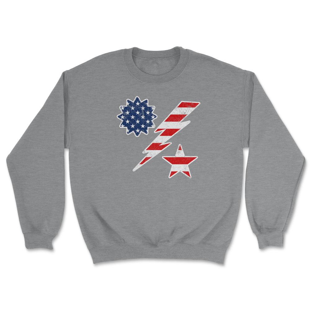 75th Ranger Regiment DUI US Flag Minimalistic Military Patriotic Gift - Unisex Sweatshirt - Grey Heather