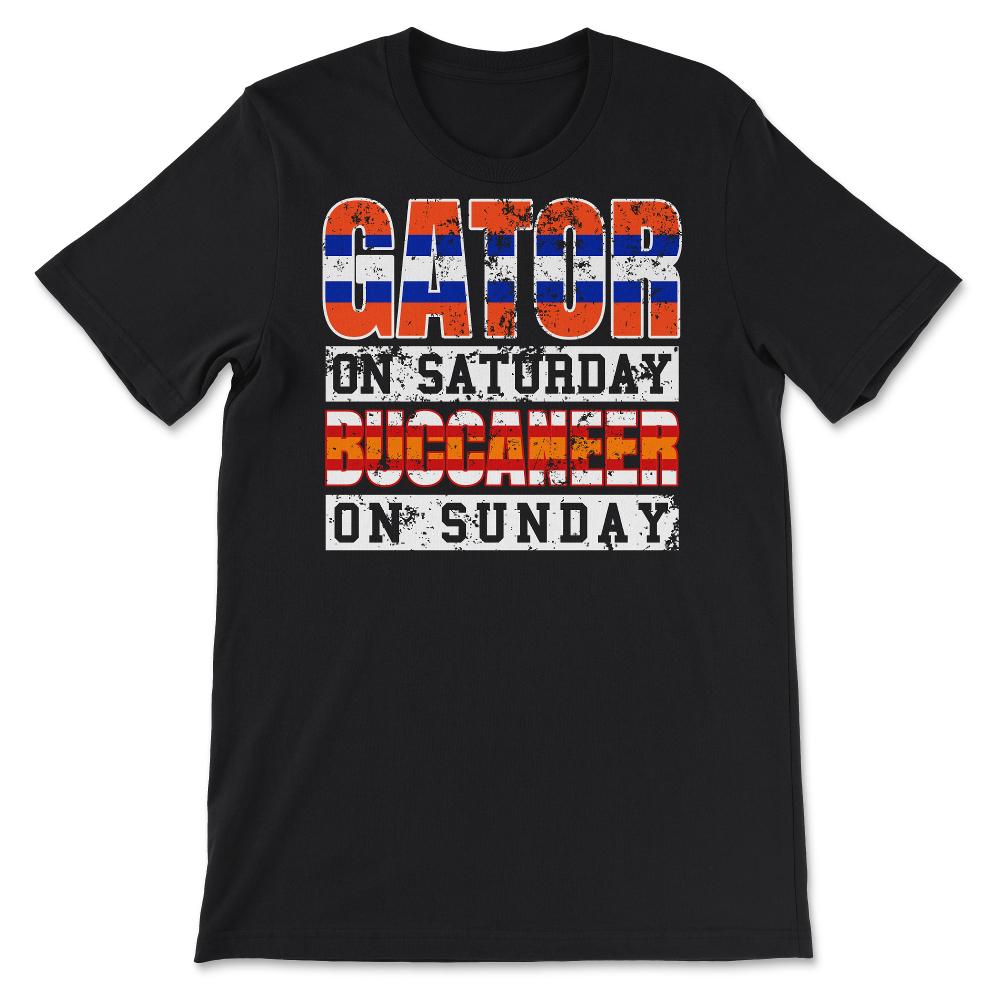 Gator on Saturday Buccaneer on Sunday - Unisex T-Shirt - Black