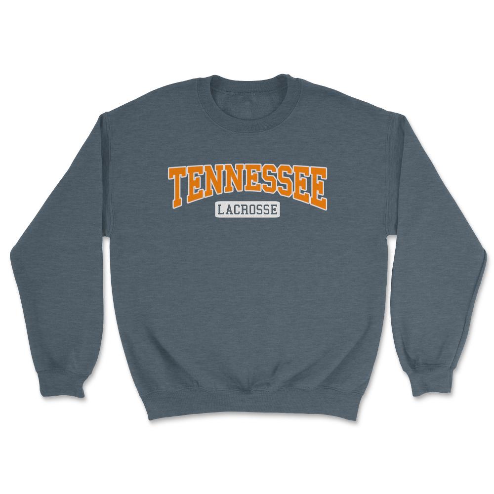 Tennessee Lacrosse Classic Retro Style LAX Player - Unisex Sweatshirt - Dark Grey Heather