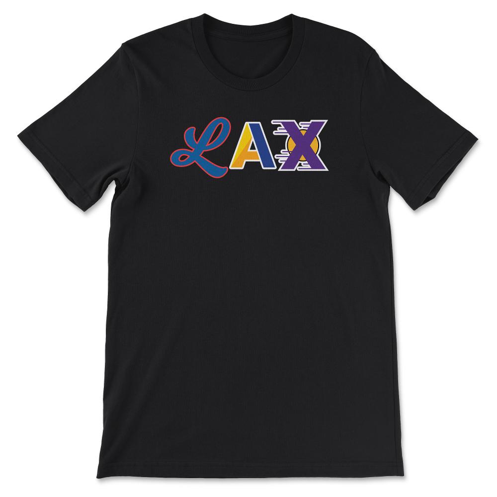 Los Angeles California Sports Fan Three Letter City Abbreviation - Unisex T-Shirt - Black