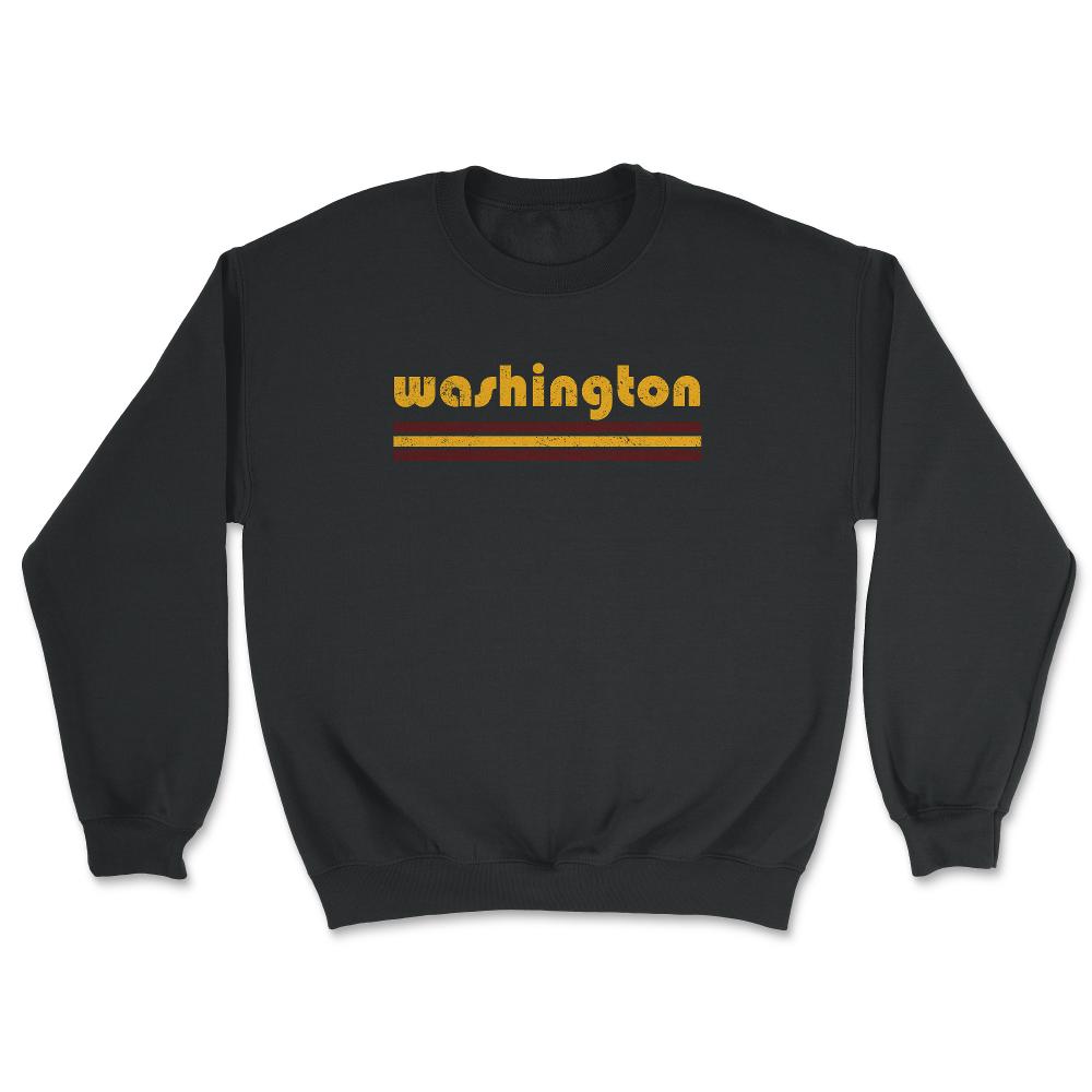 Vintage Washington DC Retro Three Stripe Weathered - Unisex Sweatshirt - Black