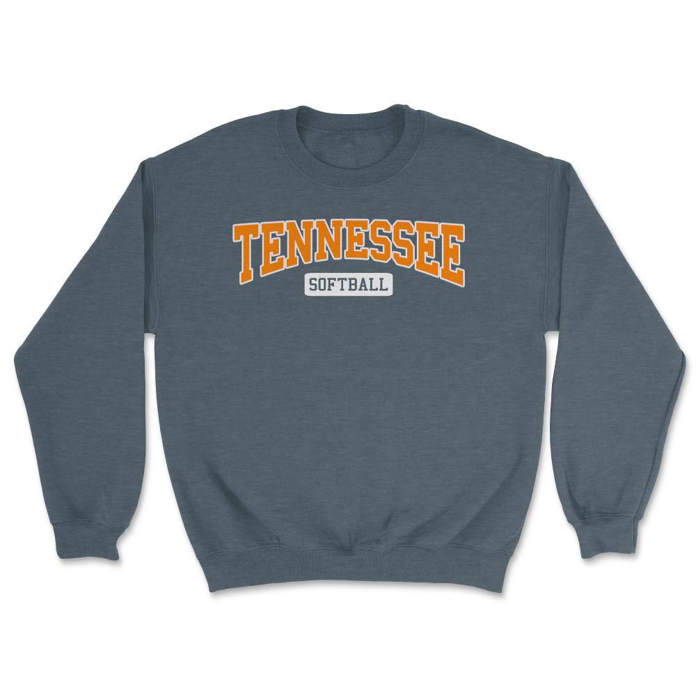 Tennessee Softball Classic Retro Style Softball Player - Unisex Sweatshirt - Dark Grey Heather