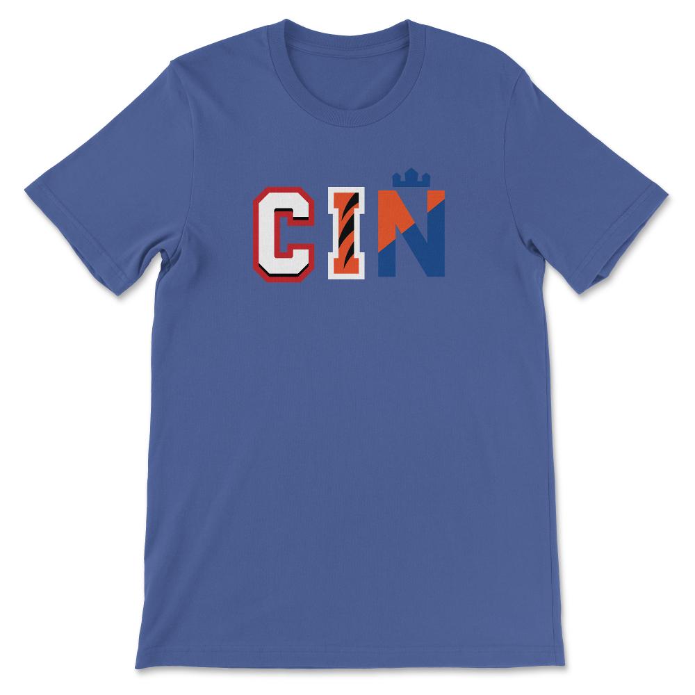 Cincinnati Ohio CIN Sports Fan Three Letter City Abbreviation - Unisex T-Shirt - Royal Blue