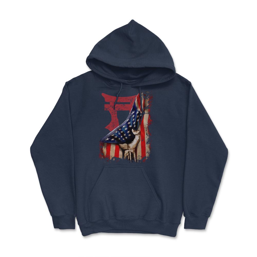 101st Airborne Rakkasans US Flag Patriotic Military Gift - Hoodie - Navy