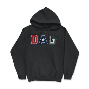 Dallas Texas Sports Fan Three Letter City Abbreviation - Hoodie - Black