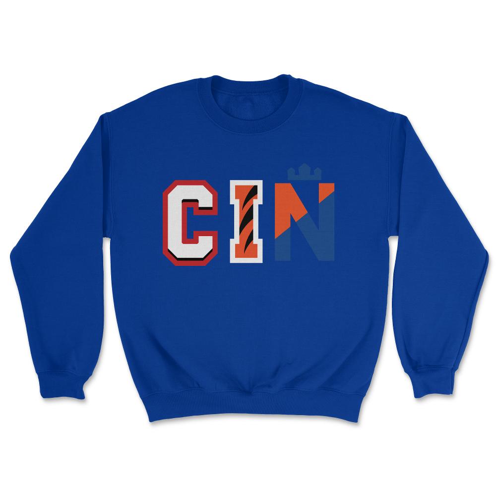 Cincinnati Ohio CIN Sports Fan Three Letter City Abbreviation - Unisex Sweatshirt - Royal