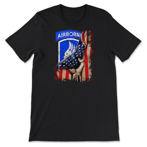 173rd Airborne Brigade US Flag Tear Airborne Paratrooper - Unisex T-Shirt - Black