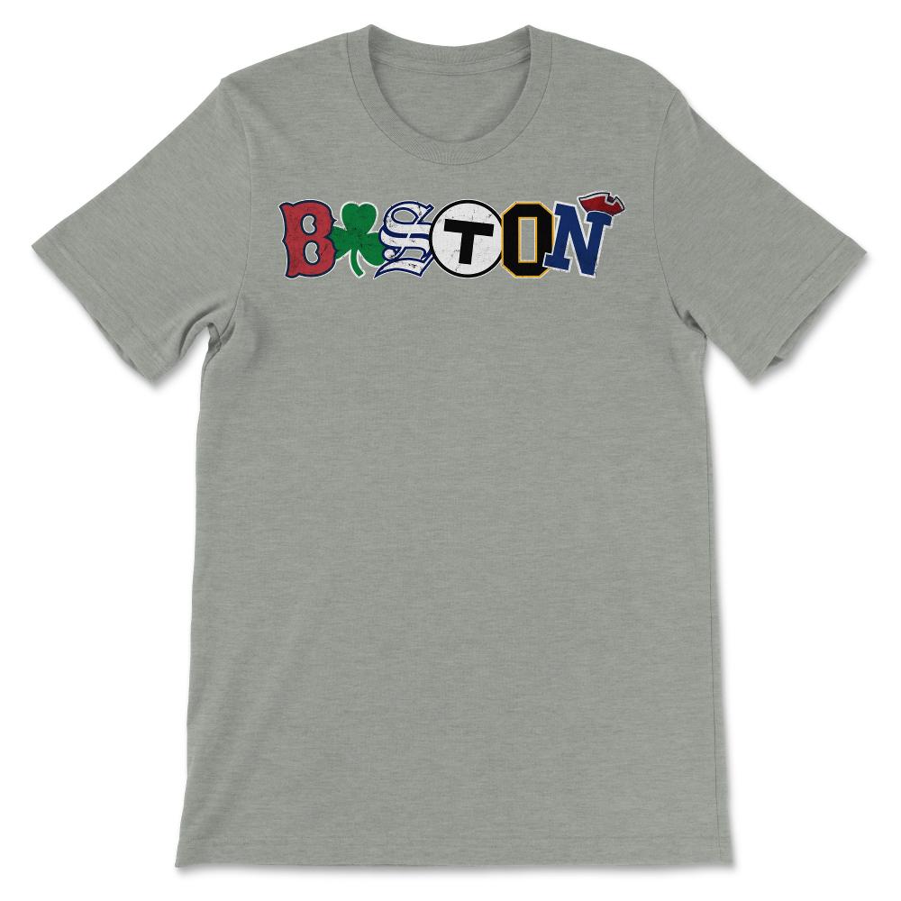 Vintage Boston Massachusetts Sports Fan City Pride Townie Southie - Unisex T-Shirt - Grey Heather