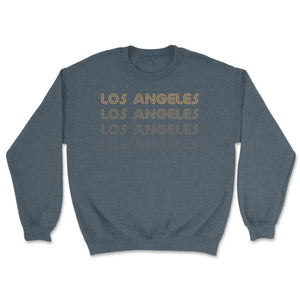 Los Angeles California Soccer Retro Style Color Fade Futbol Club Fan - Unisex Sweatshirt - Dark Grey Heather