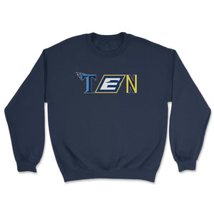 Tennessee Sports Fan Three Letter City Abbreviation - Unisex Sweatshirt - Navy