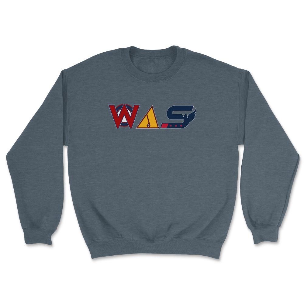 Washington DC Sports Fan Three Letter City Abbreviation - Unisex Sweatshirt - Dark Grey Heather