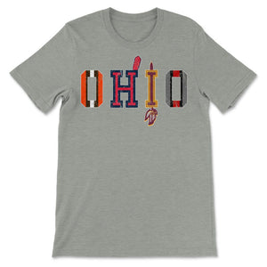 OHIO Sports Forever Vintage Cleveland & Columbus Fan Gift - Unisex T-Shirt - Grey Heather