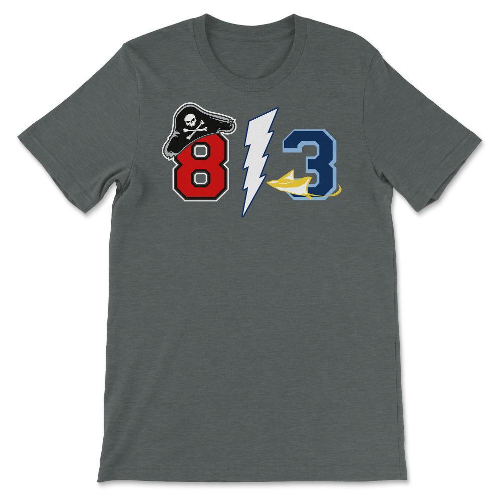 813 Tampa Florida Sports Fan Team Area Code - Unisex T-Shirt - Dark Grey Heather