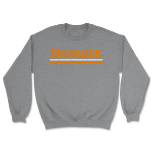 Vintage Tennessee Retro Three Stripe Weathered - Unisex Sweatshirt - Grey Heather