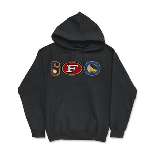 San Francisco California SFO Sports Fan Three Letter City Abbreviation - Hoodie - Black