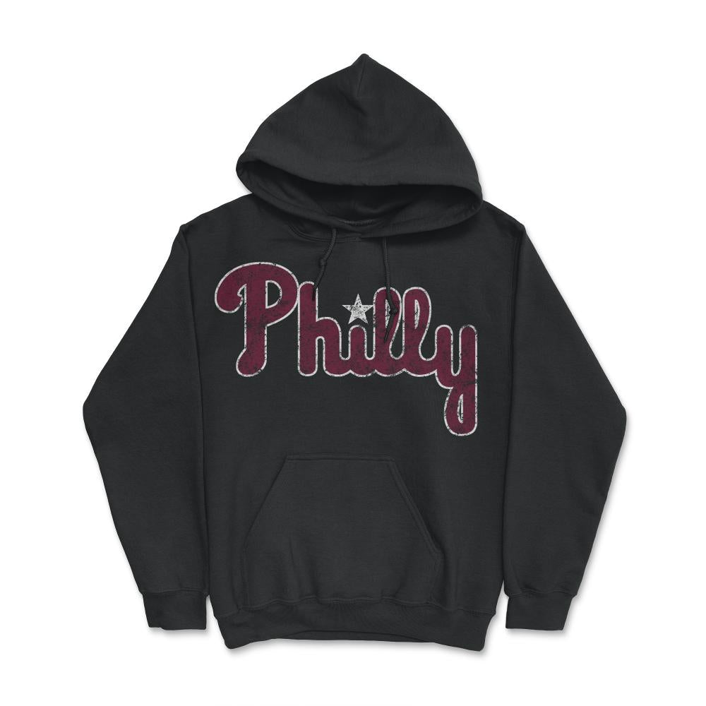 Throwback Philadelphia Baseball Philly PA Retro Fan - Hoodie - Black