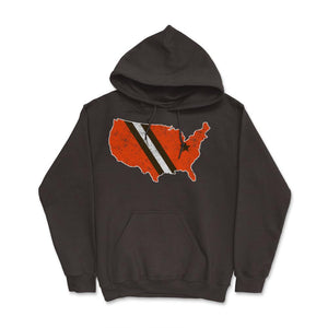 Cleveland Nation Football Fan Weathered Gift - Hoodie - Brown