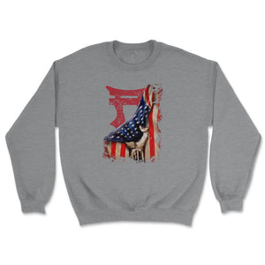 101st Airborne Rakkasans US Flag Patriotic Military Gift - Unisex Sweatshirt - Grey Heather