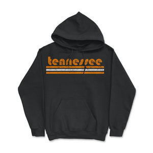 Vintage Tennessee Retro Three Stripe Weathered - Hoodie - Black