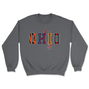 OHIO Sports Forever Vintage Cincinnati, Cleveland & Columbus Fan Gift - Unisex Sweatshirt - Smoke Grey