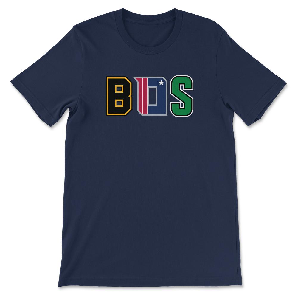 Boston Massachusetts Sports Fan Three Letter City Abbreviation - Unisex T-Shirt - Navy