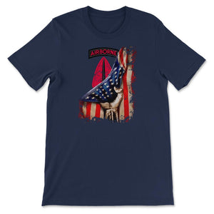 USASOC Patch Flag Tear Patriotic Special Operations Gift - Unisex T-Shirt - Navy