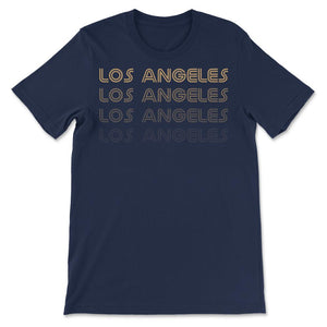 Los Angeles California Soccer Retro Style Color Fade Futbol Club Fan - Unisex T-Shirt - Navy