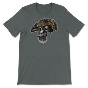 Special Forces & Ranger Regiment Bearded Skull Head Operator - Unisex T-Shirt - Dark Grey Heather